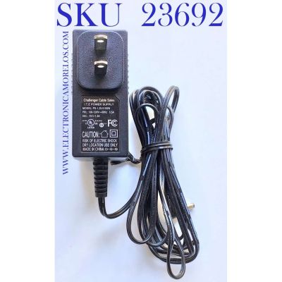 ADAPTADOR CHALLENGER / PS-1.35-515SW / 100-120V / SALIDA VCD  5V - 1.5A  / 60Hz / MODELO PS-1.35-515SW	